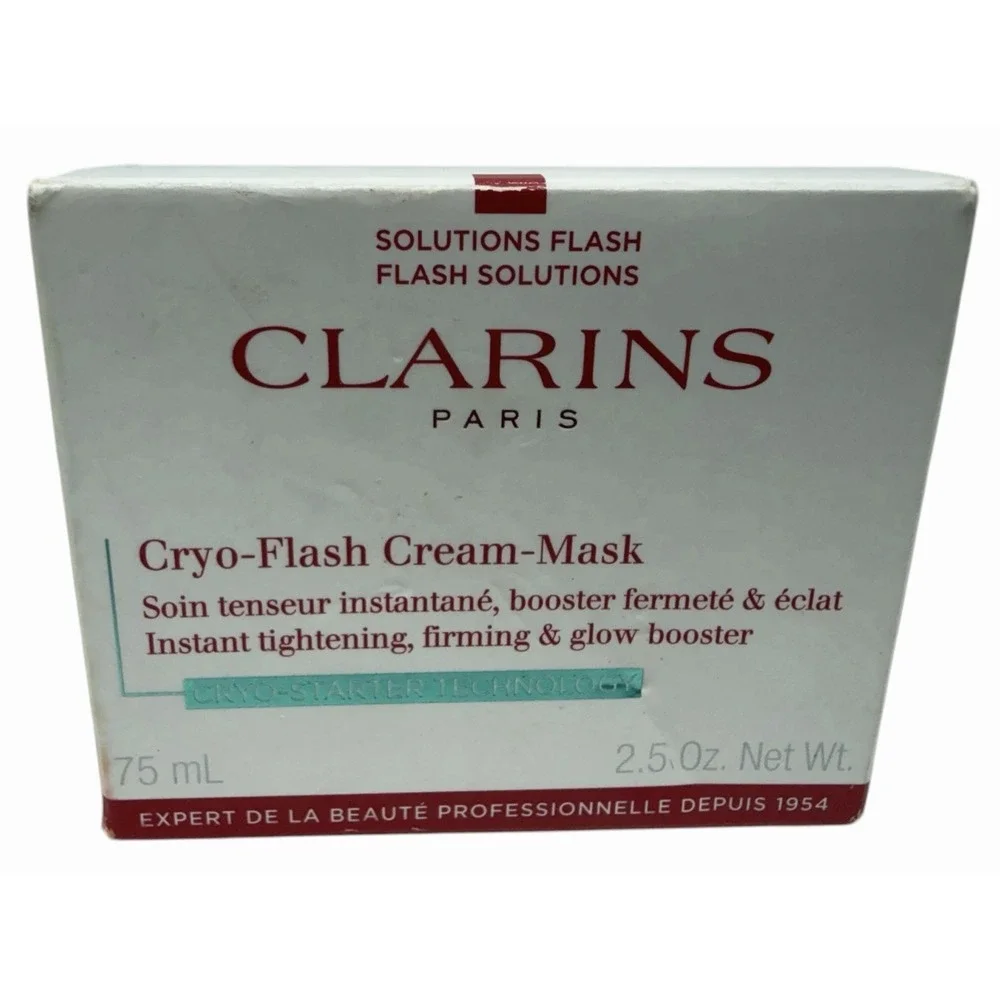 CLARINS-PARIS-CRYO-FLASH CREAM MASK- 75ML- 2.5OZ -GLOW BOOSTER BNIB-Fresh Batch!